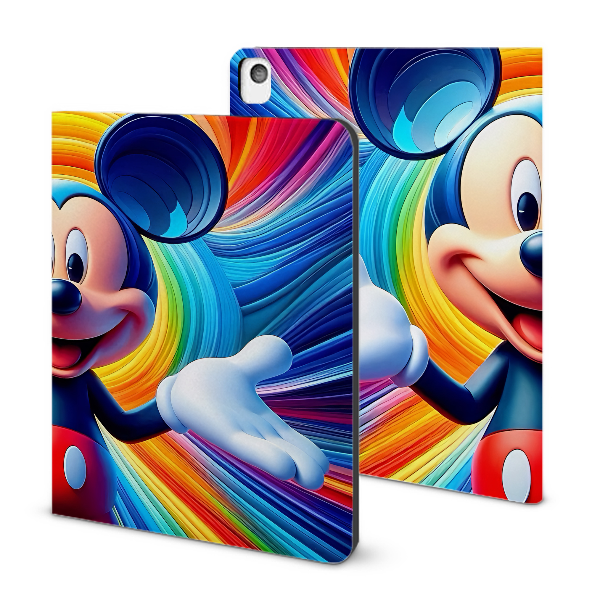 （画像用） ミッキーマウス Mickey Mouse IPadケース ペンホルダー付き ブックスタイルデザイン